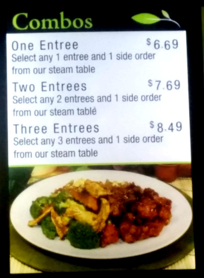 a menu with bad combination pricing